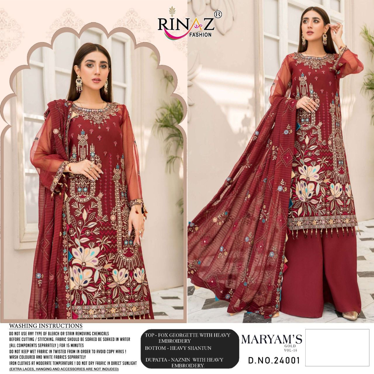 Rinaz Fashion Maryam's Gold 24001