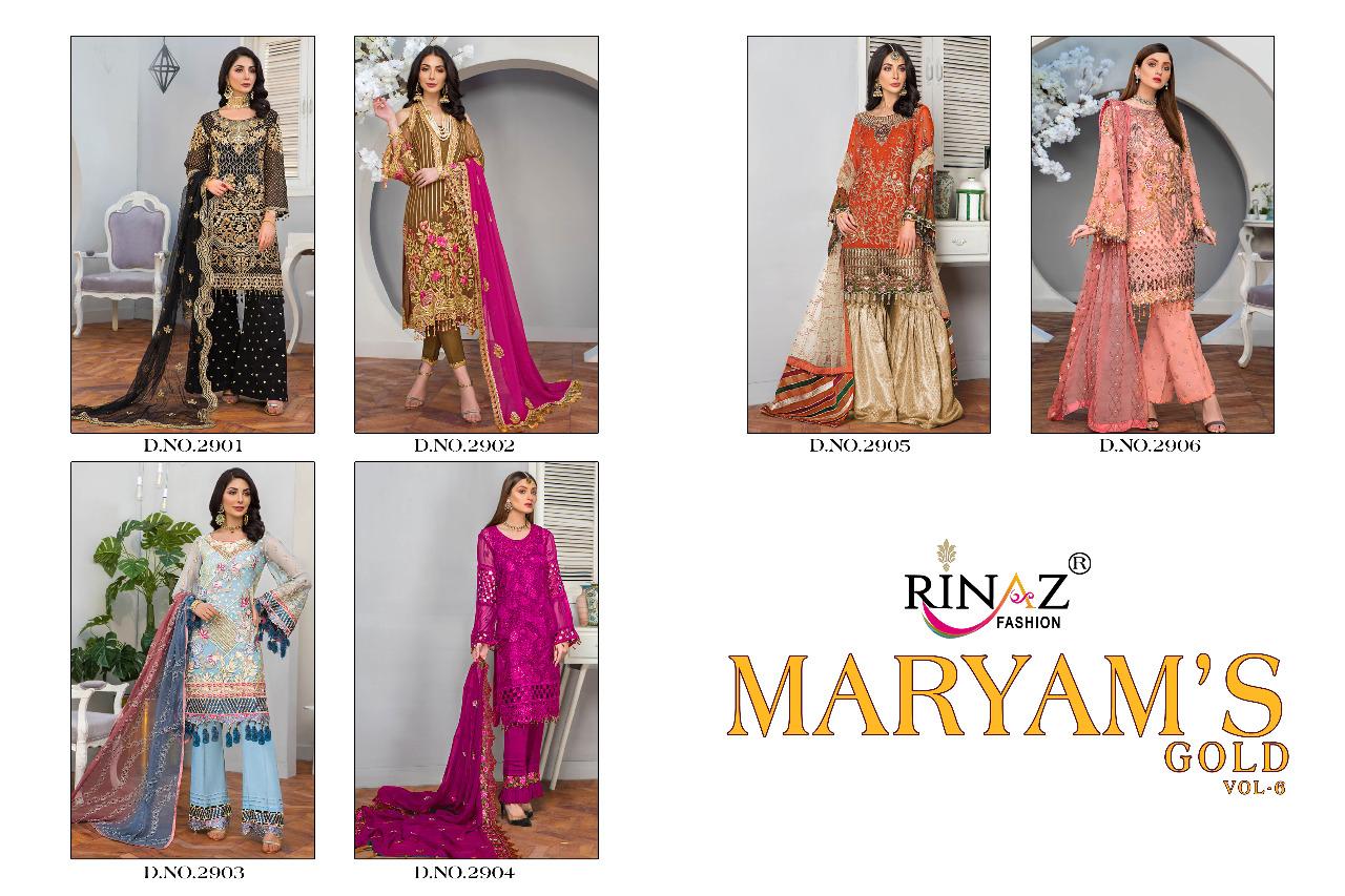 Rinaz Fashion Maryams Gold 2901-2906