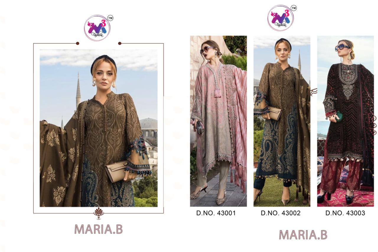 M3 Fashion Maria B 43001-43003