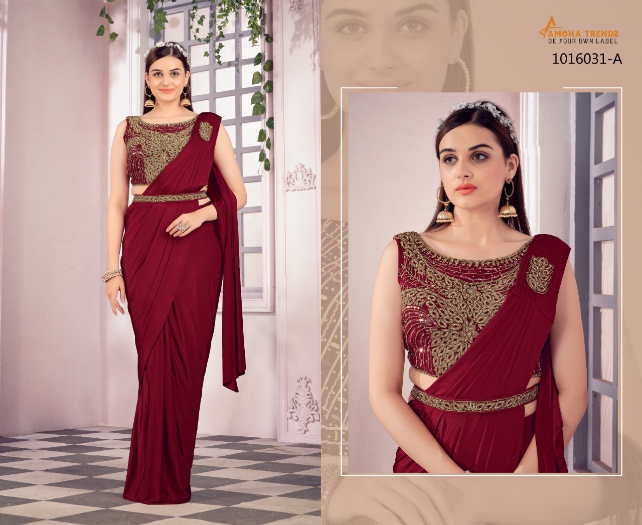 Aamoha Trendz Ready To Wear Designer Saree 1016031-A