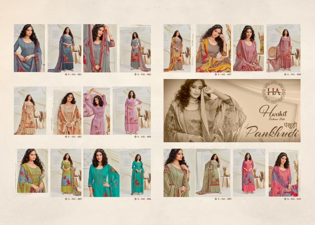 Harshit Fashion Pankhudi 541-001 to 541-010