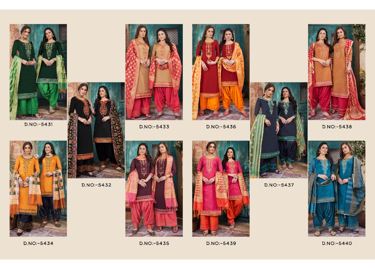 Kessi Fabrics Silk Patiyala 5431-5440 