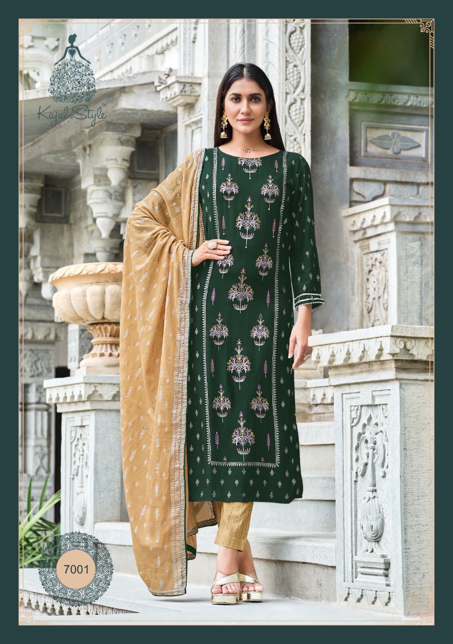 Kajal Style Fashion Gulzar 7001
