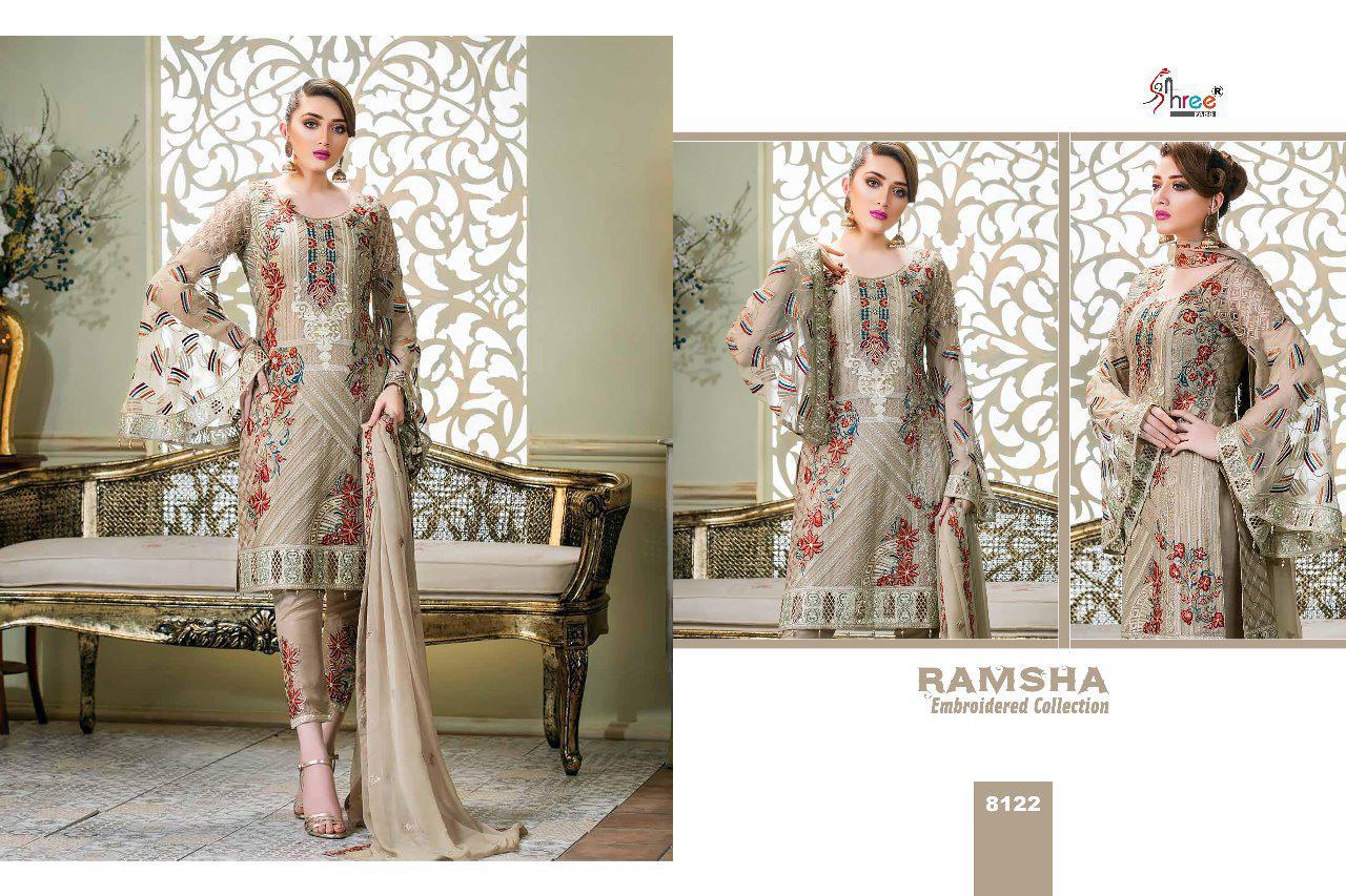 Shree Fabs Ramsha Embroidered Collection 8122