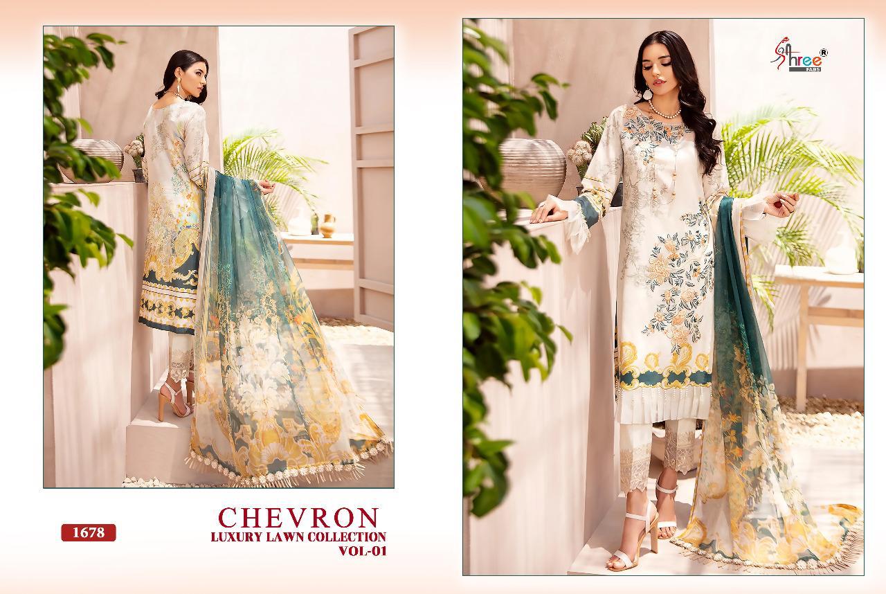 Shree Fabs Chevron Luxury Lawn Collection 1678