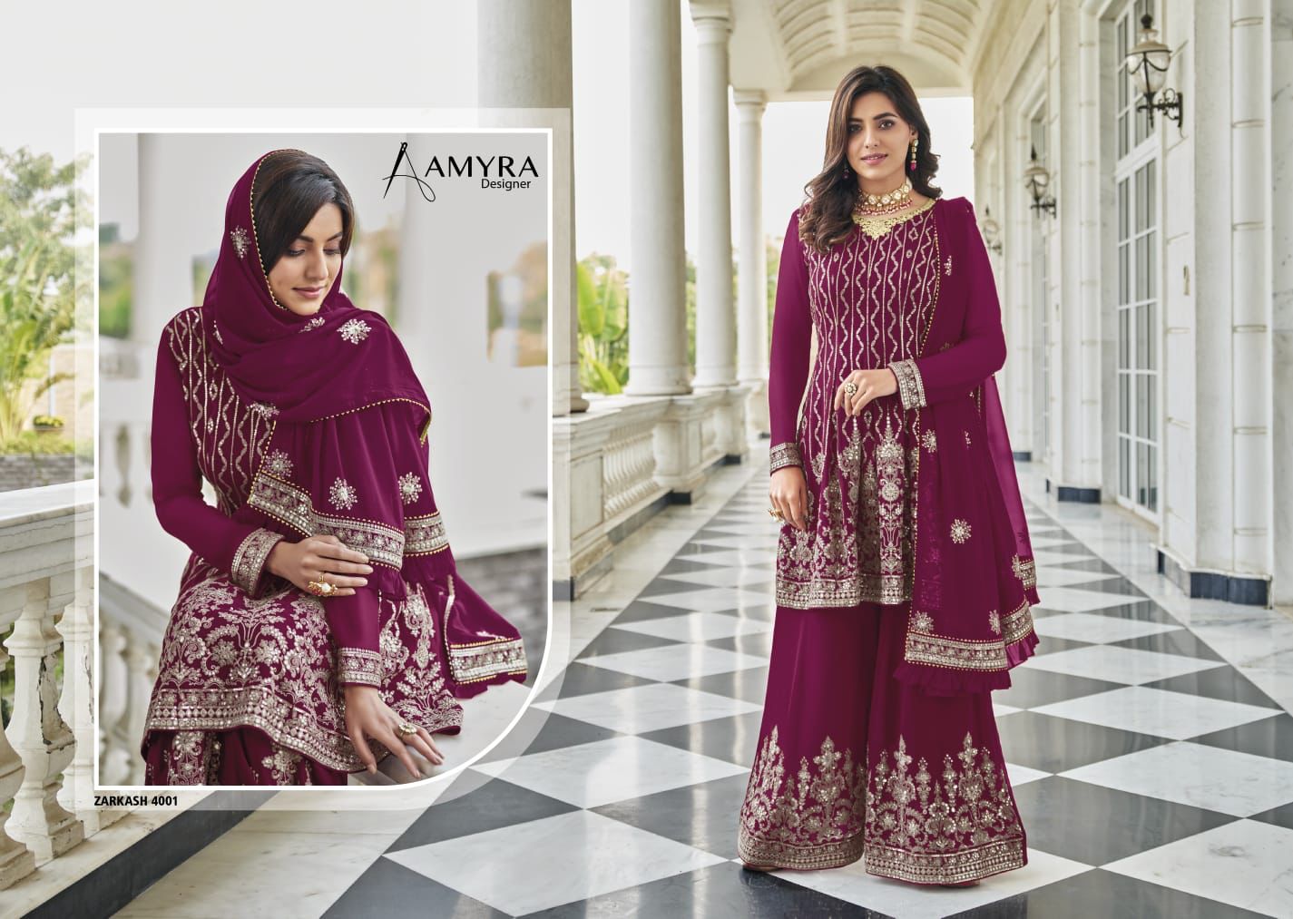 Aamyra Designer Zarkash 4001