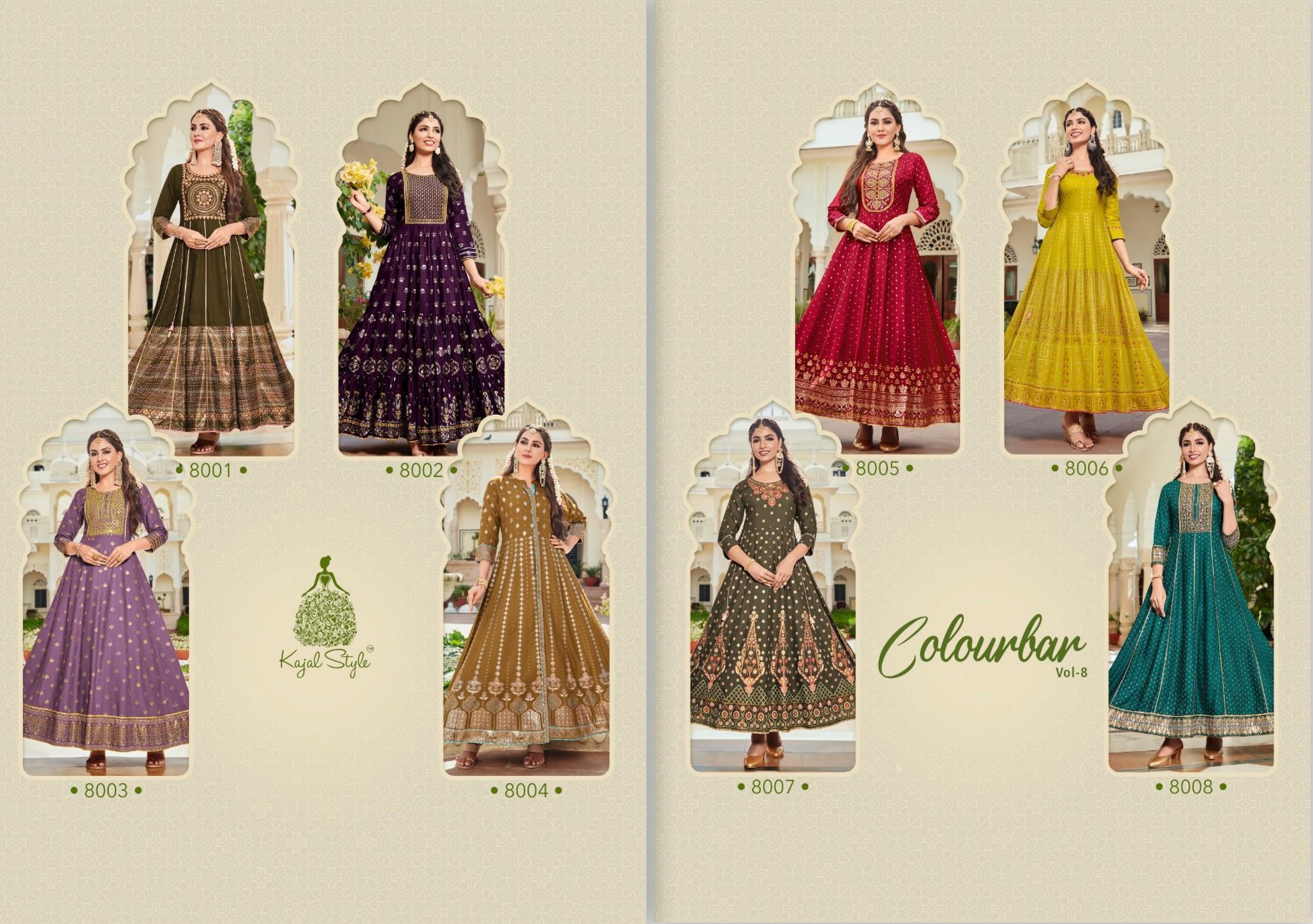 Kajal Style Fashion Colorbar 8001-8008