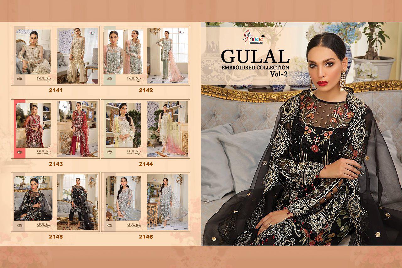 Shree Fabs Gulal Embroidered Collection 2141-2146