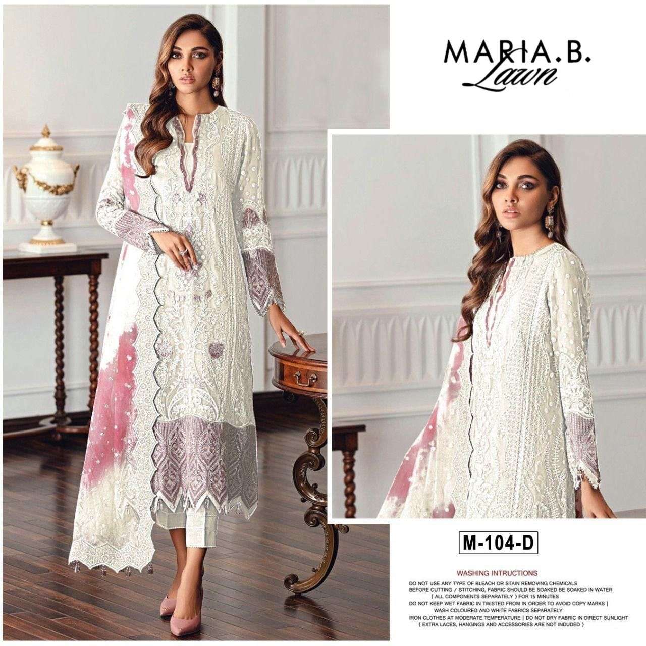 Maria B Lawn Pakistani Collection M-104-D