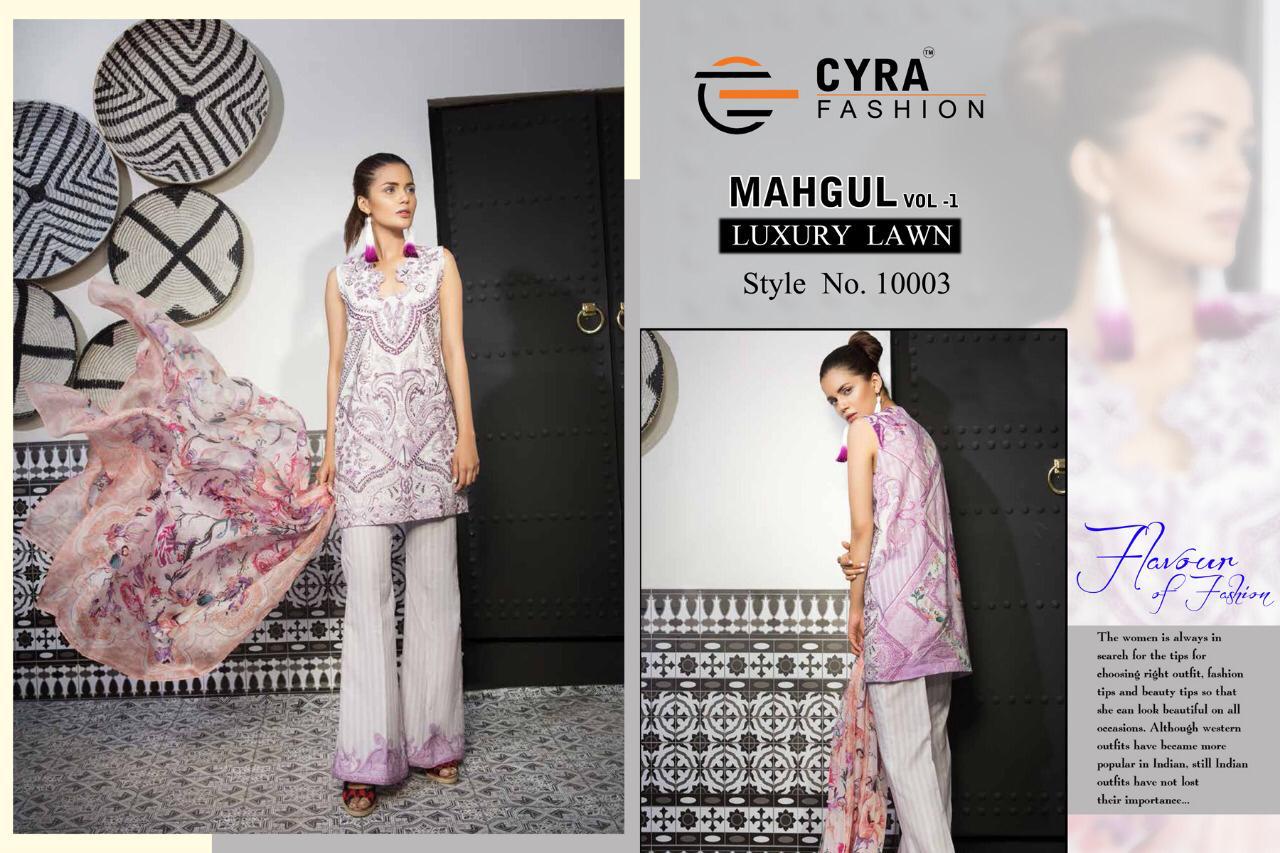 Cyra Fashion Mehgul Luxury Lawn 10003