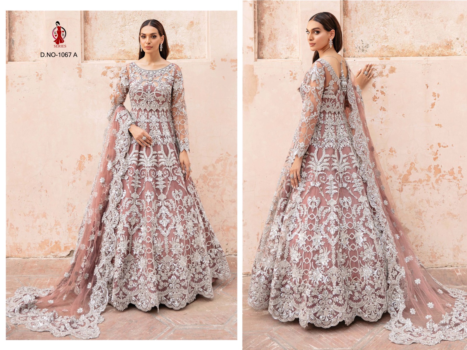 KB Series Boutique Collection Bridal Anarkali Gown KB-1067-A
