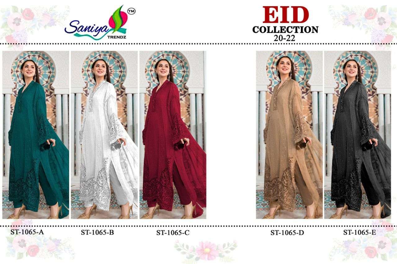 Saniya Trendz Eid Collection 20-22 ST-1065 Colors 