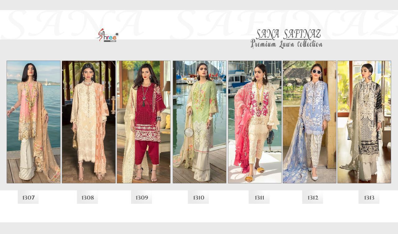 Shree Fabs Sana Safinaz Premium Lawn Collection 1307-1313