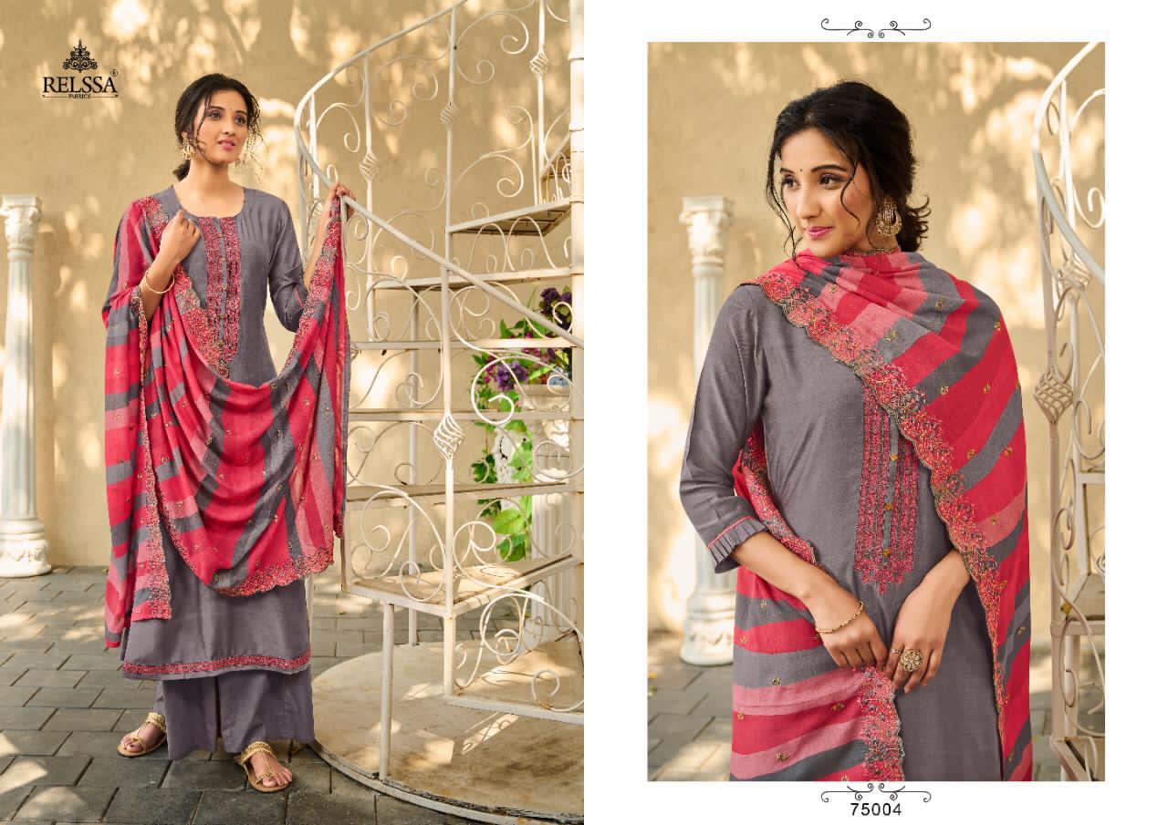 Relssa Fabrics Sajjan Amisha 75004