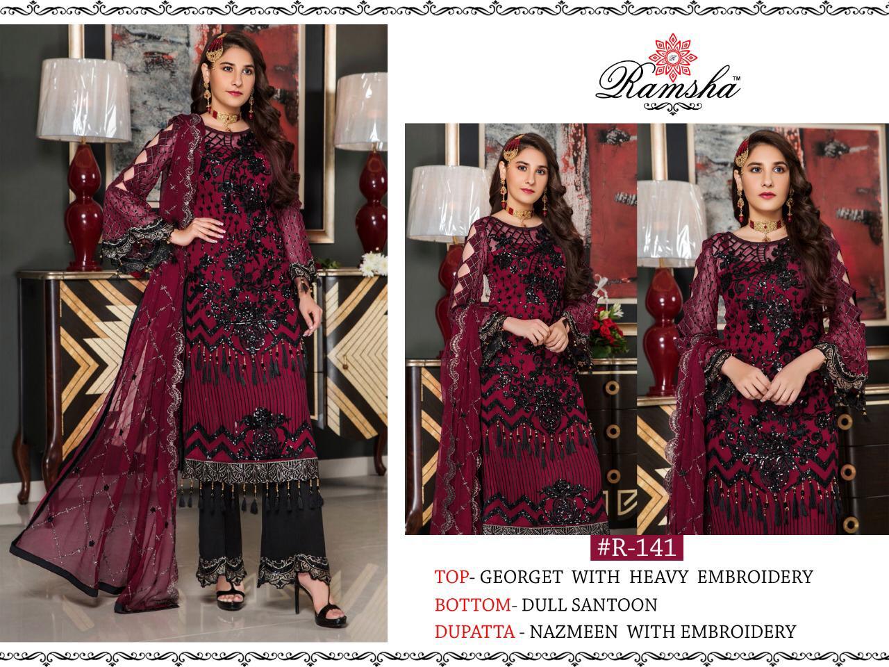 Ramsha Designer Pakistani Style Suit 141