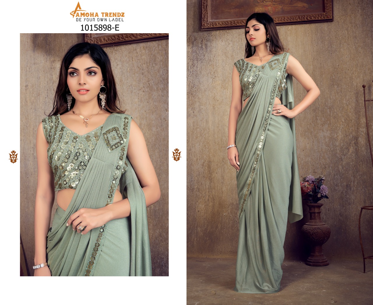 Aamoha Trendz Ready To Wear Designer Saree 1015898-E
