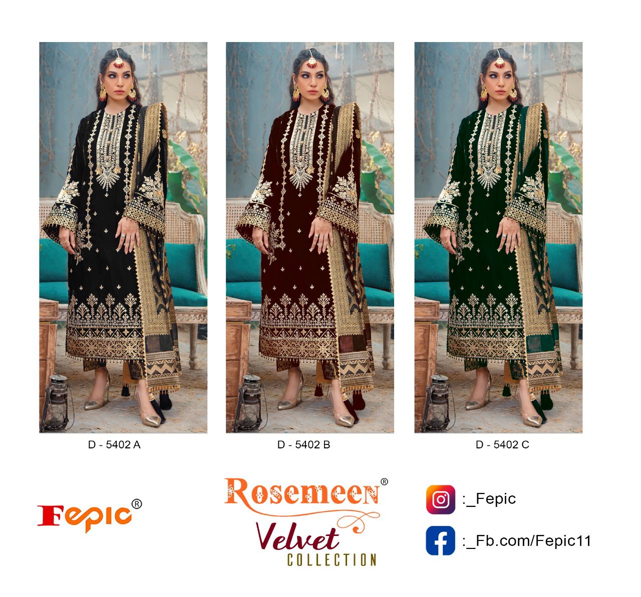 Fepic Rosemeen Velvet Collection 5402 Colors 