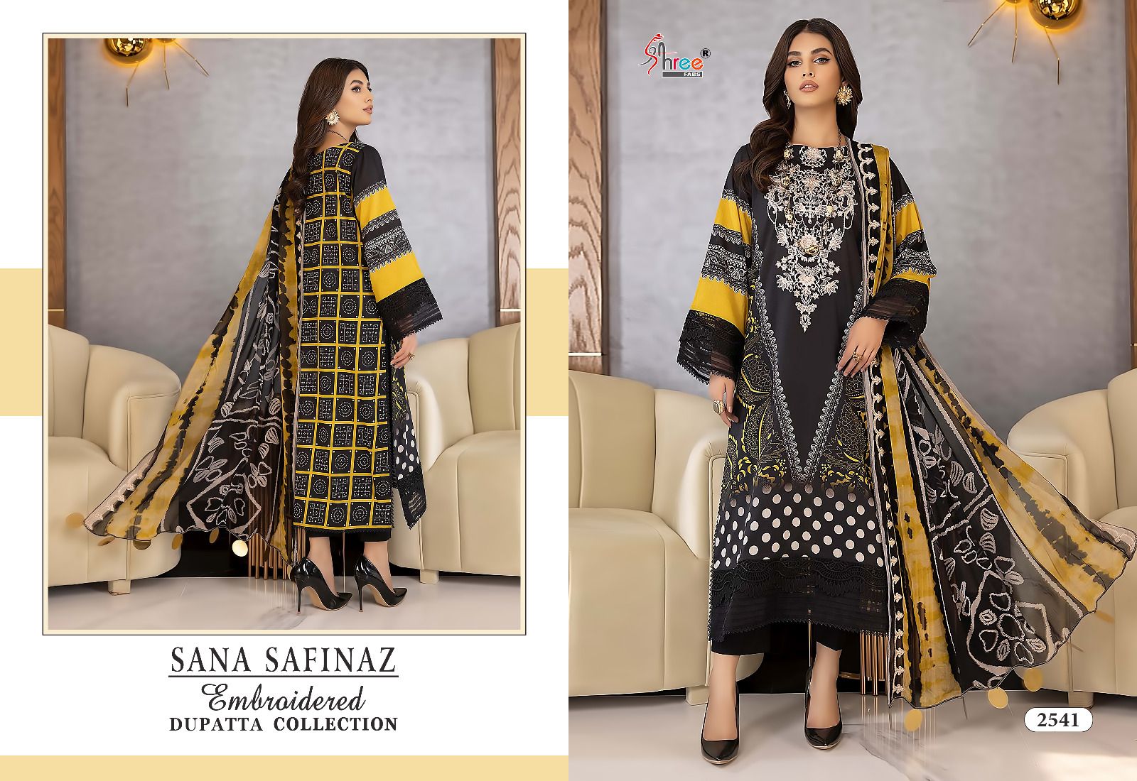 Shree Fab Sana Safinaz Embroidered Dupatta Collection 2541