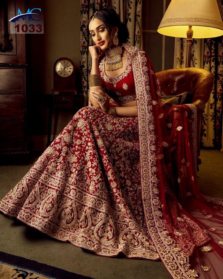 Shop Online Red Bridal Designer Lehenga Choli : 229515 -