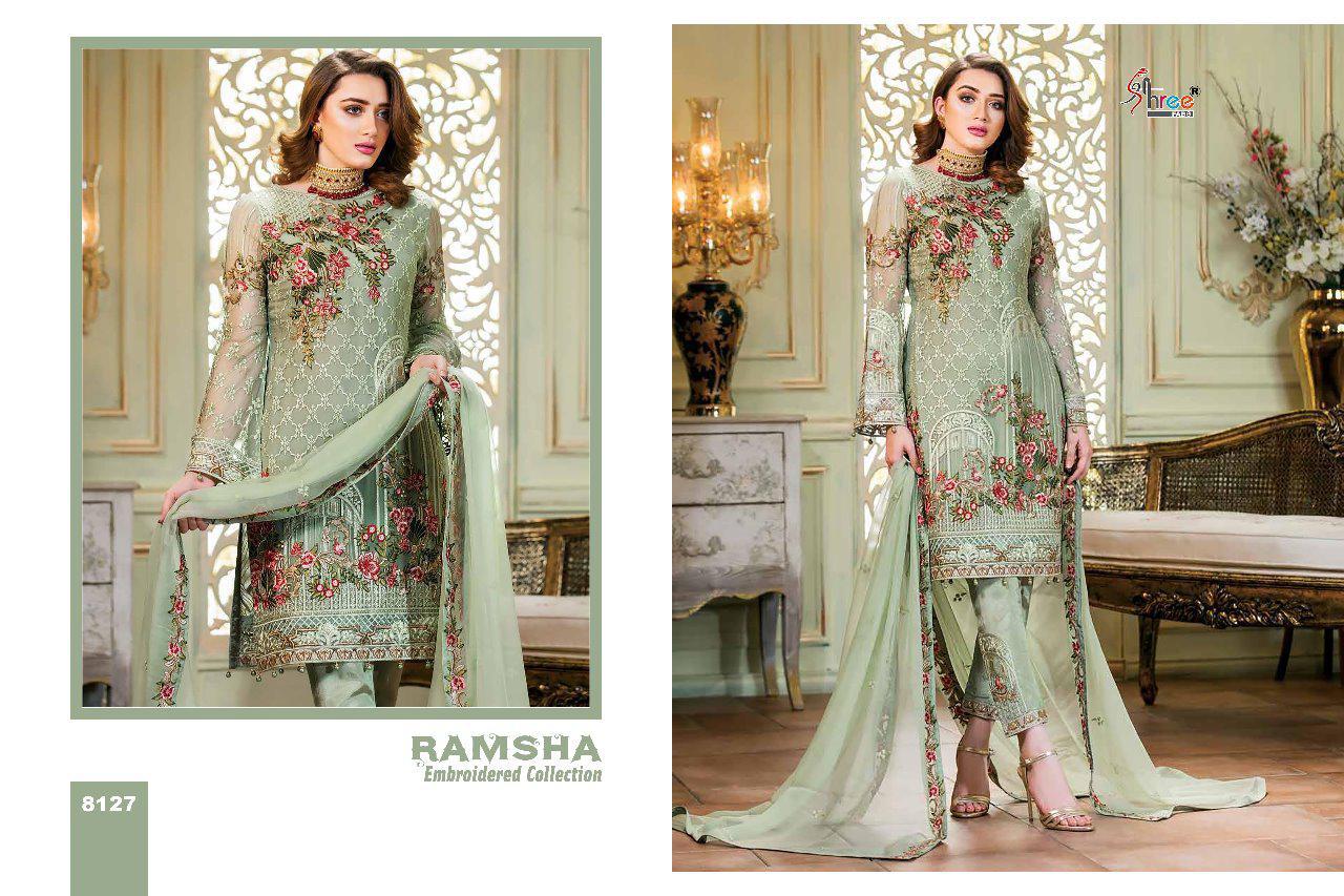 Shree Fabs Ramsha Embroidered Collection 8127