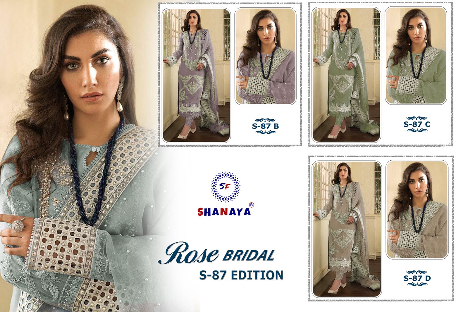 Shanaya Fashion Rose Bridal S-87 Colors 
