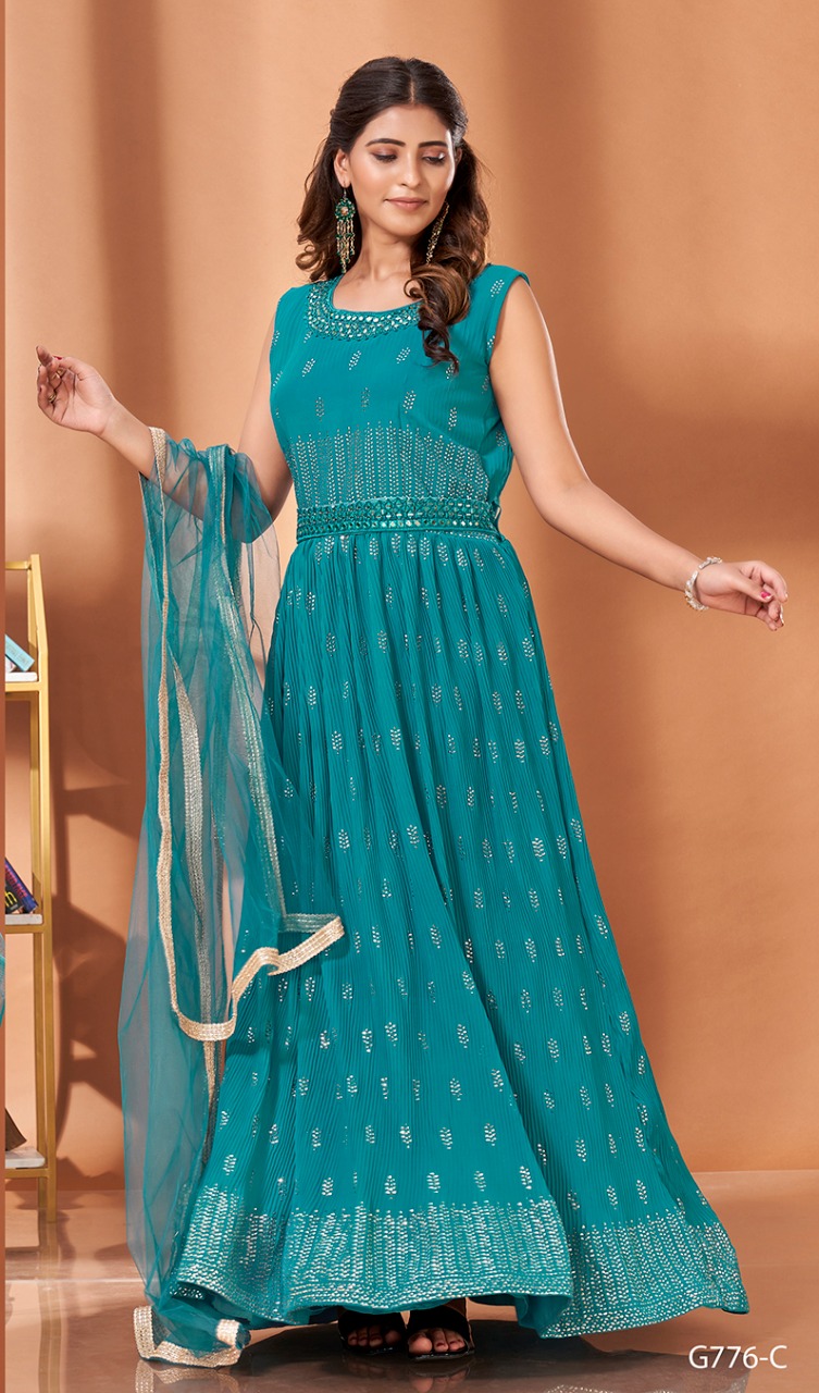 Aamoha Trendz Ready Made Gown G-776-C