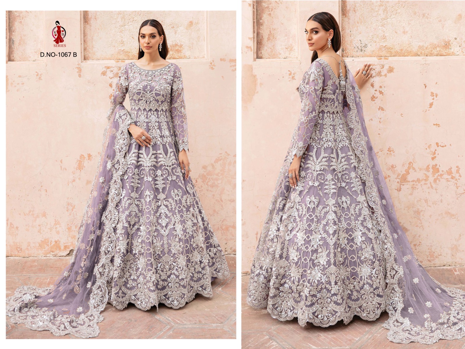 KB Series Boutique Collection Bridal Anarkali Gown KB-1067-B