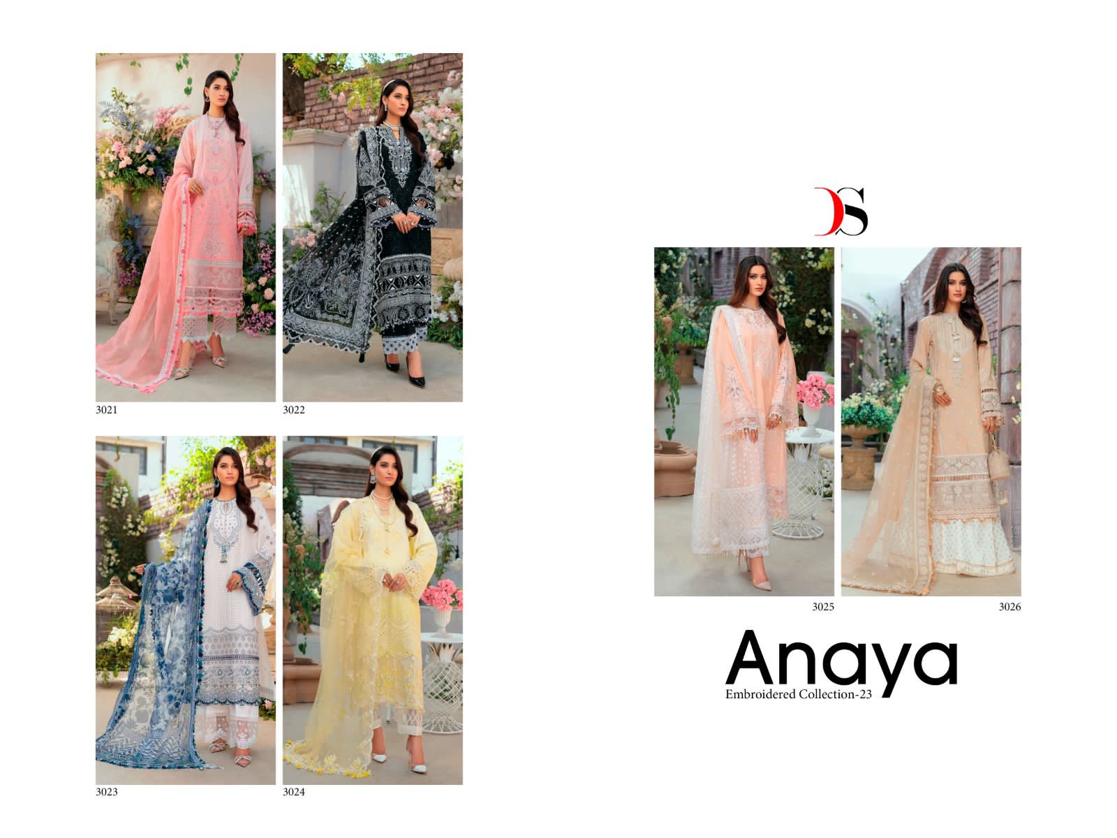 Deepsy Suit Anaya Embroidered Collection 3021-3026