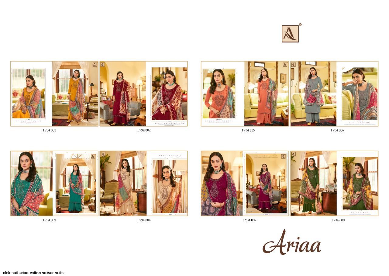 Alok Suit Ariaa 1734-001 to 1734-008