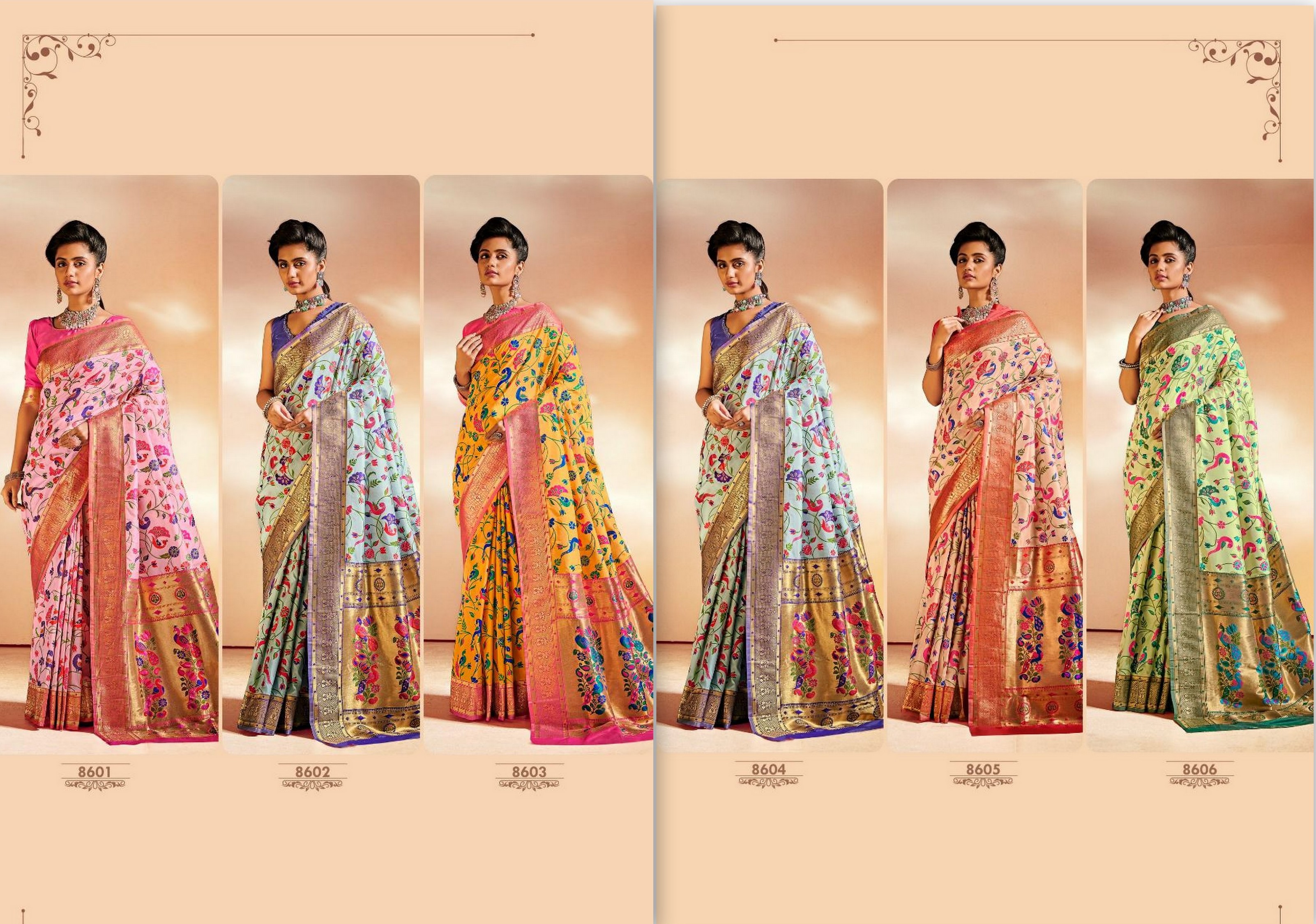 Rajyog Fabrics Aurora Silk 8601-8606