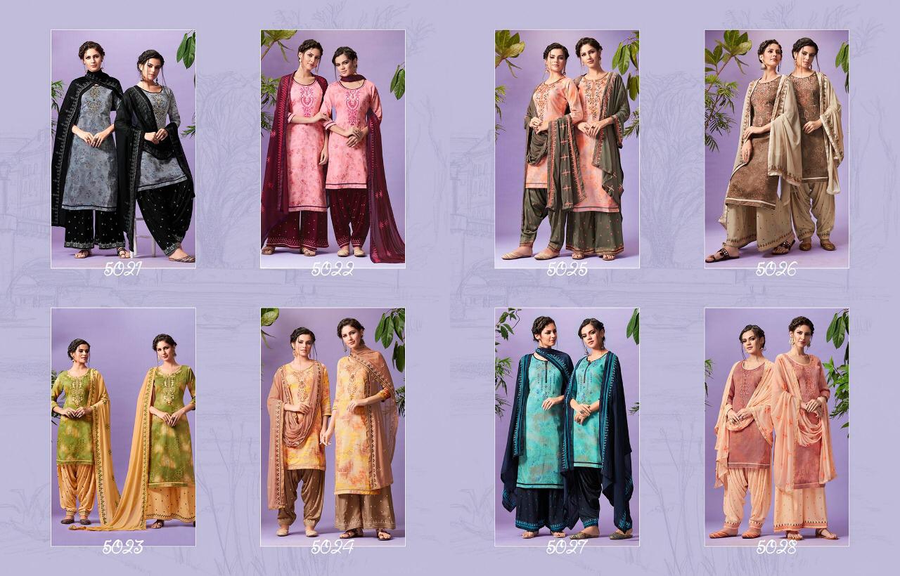 Kessi Fabrics Colours By Patiyala House 5021-5028