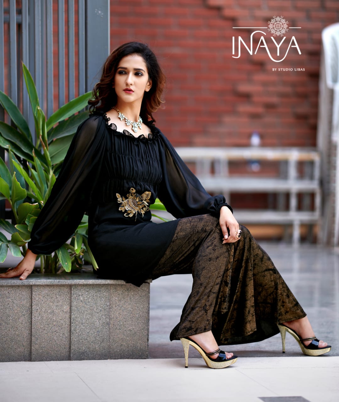 Inaya By Studio Libas Luxury Pret Collection Black Gold