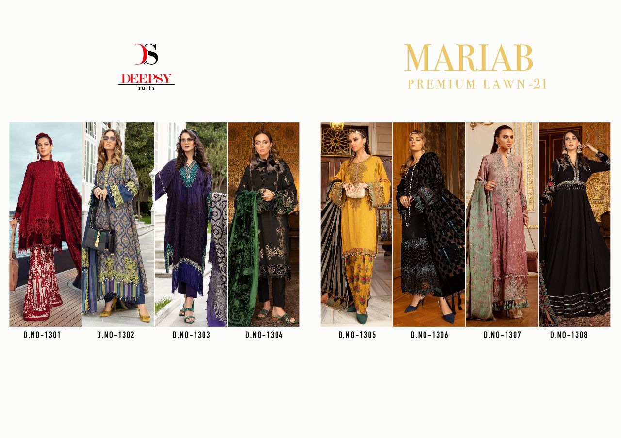 Deepsy Suits Mariab Premium Lawn 1302-1308