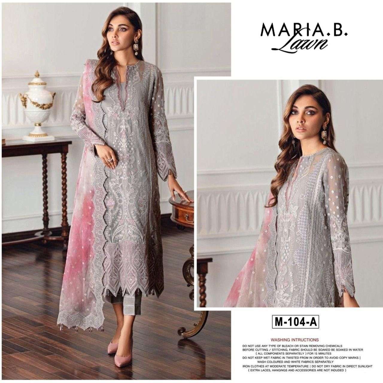 Maria B Lawn Pakistani Collection M-104-A