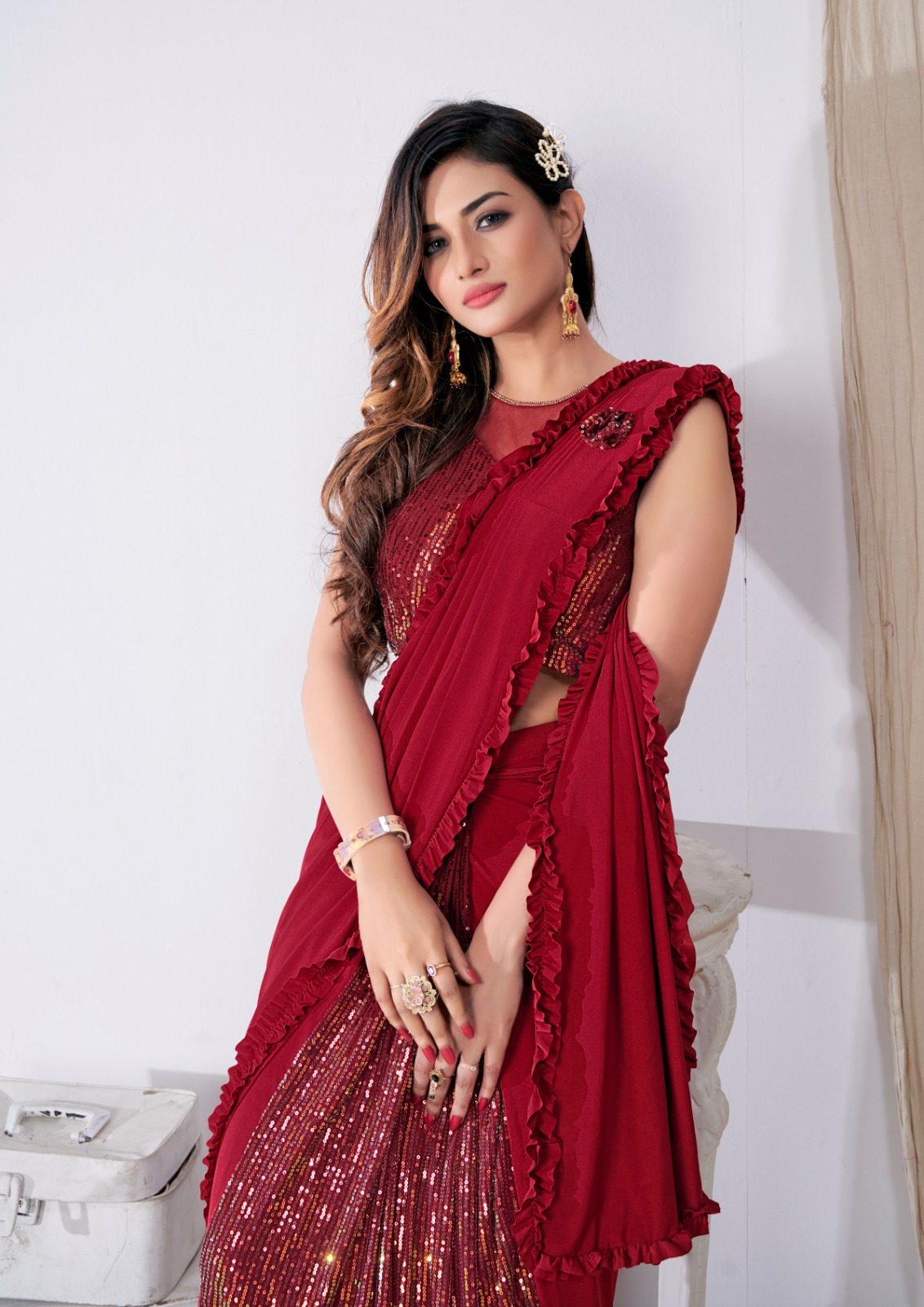 Aamoha Trendz Ready To Wear Designer Saree 101790-A