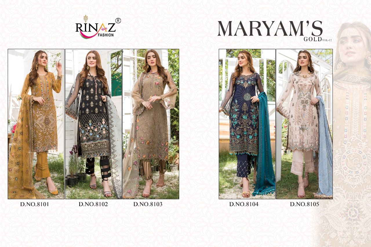 Rinaz Fashion Maryam's Gold 8101-8105