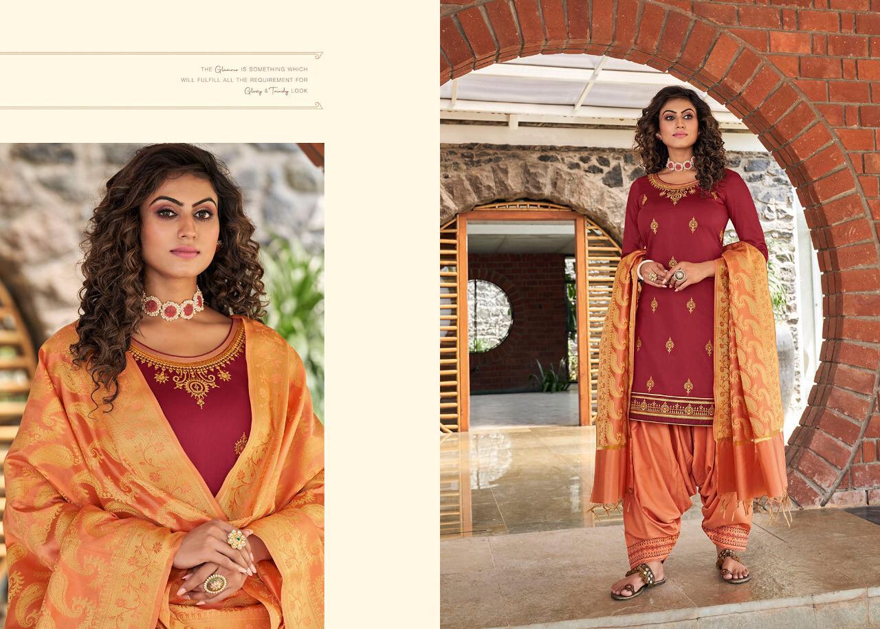 Kessi Fabrics Silk By Patiyala 4008