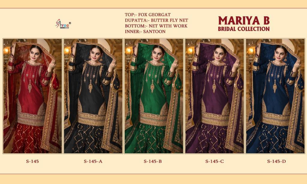 Shree Fab Maria B Bridal Collection S-145 Colors