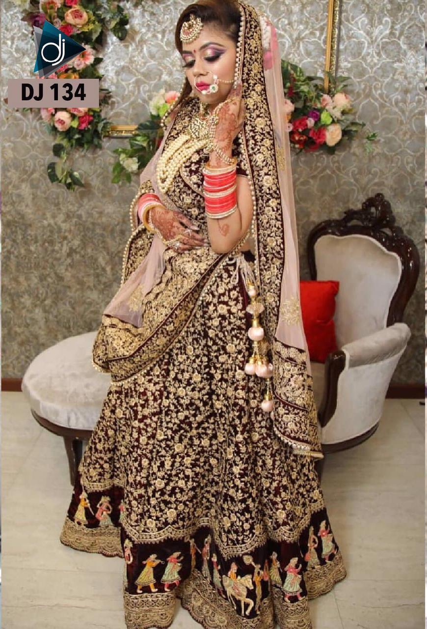 Bollywood Bridal Designer Lehenga DJ-134  A