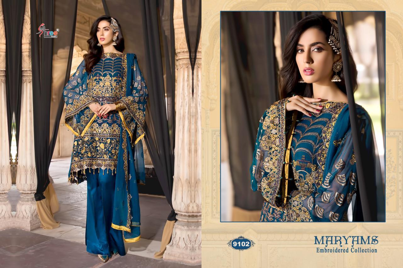 Shree Fabs Maryams Embroidered Collection 9102