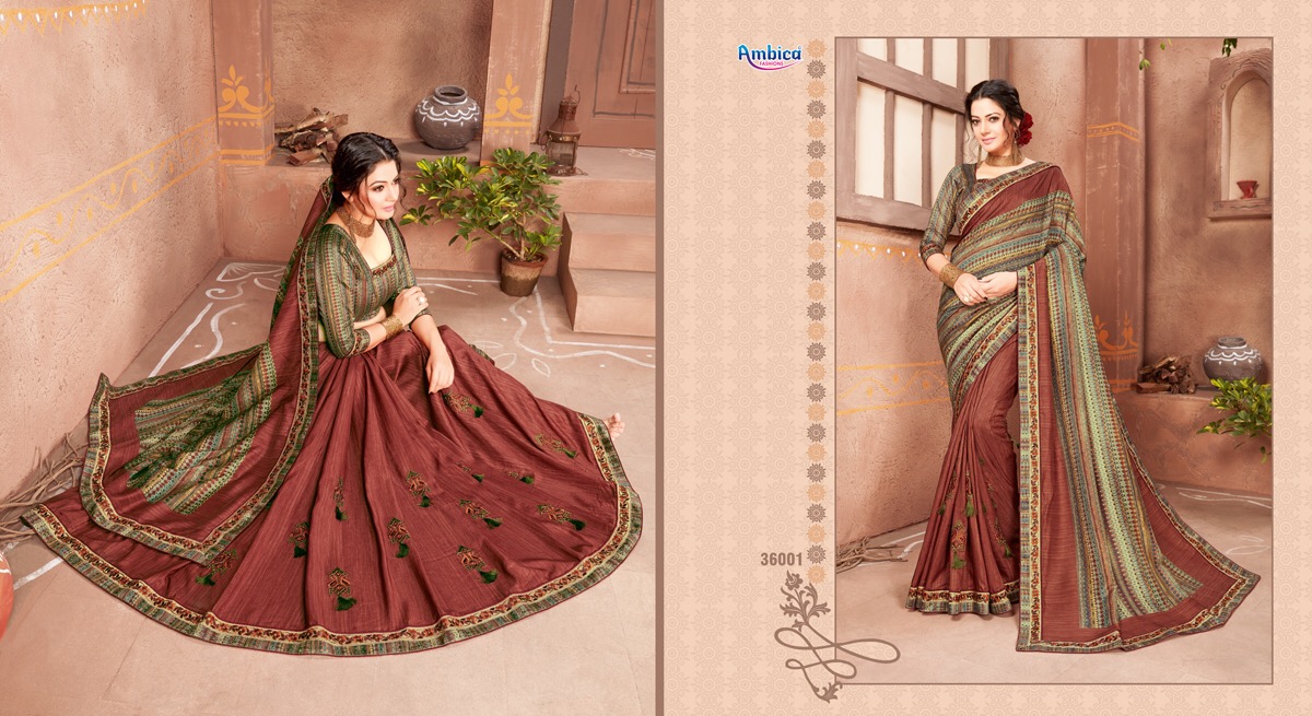 Ambica Fashion Heer Sarees Catalog Designer Collection Wholesale Price Surat