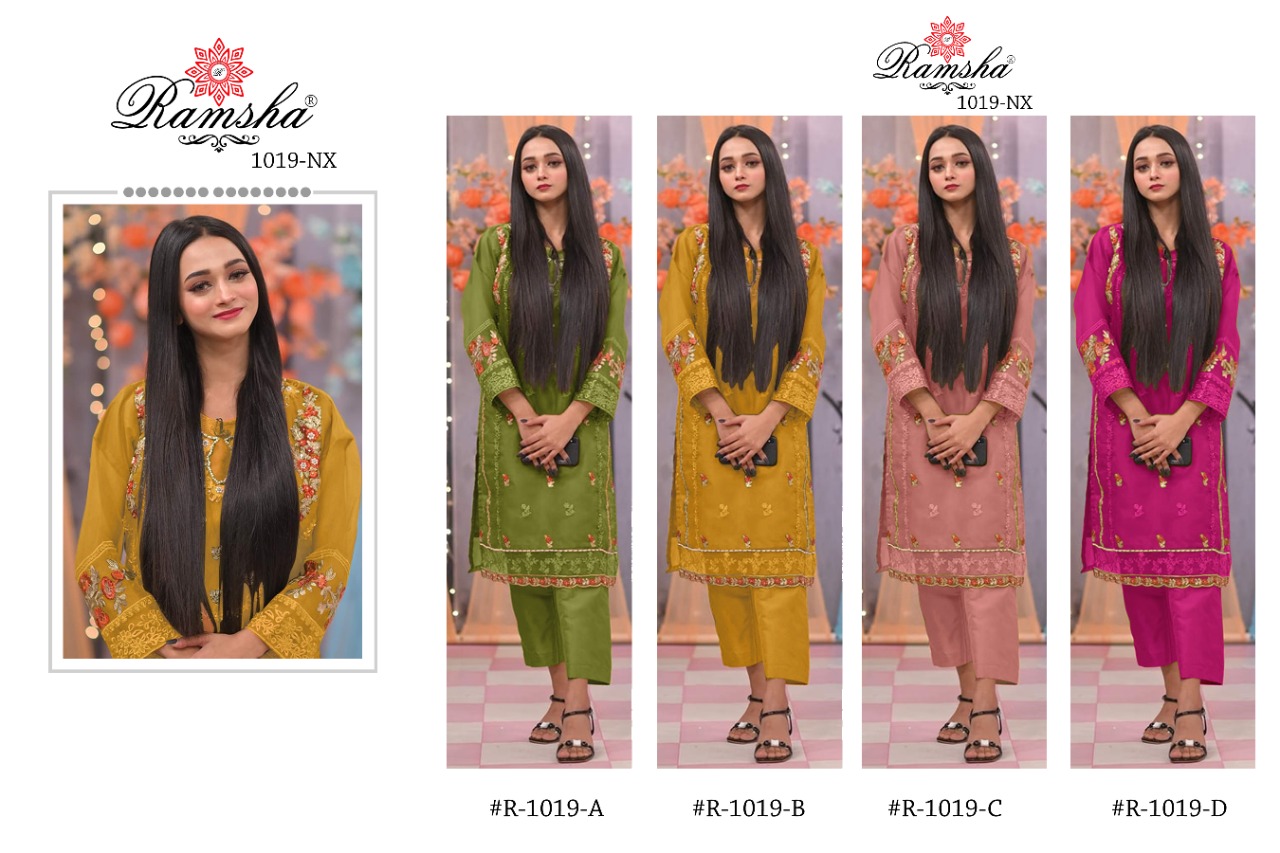 Ramsha Suit Ready Made R-1019 Colors 