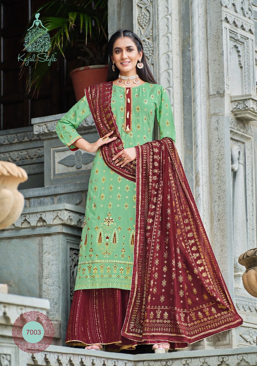 Kajal Style Fashion Gulzar 7003