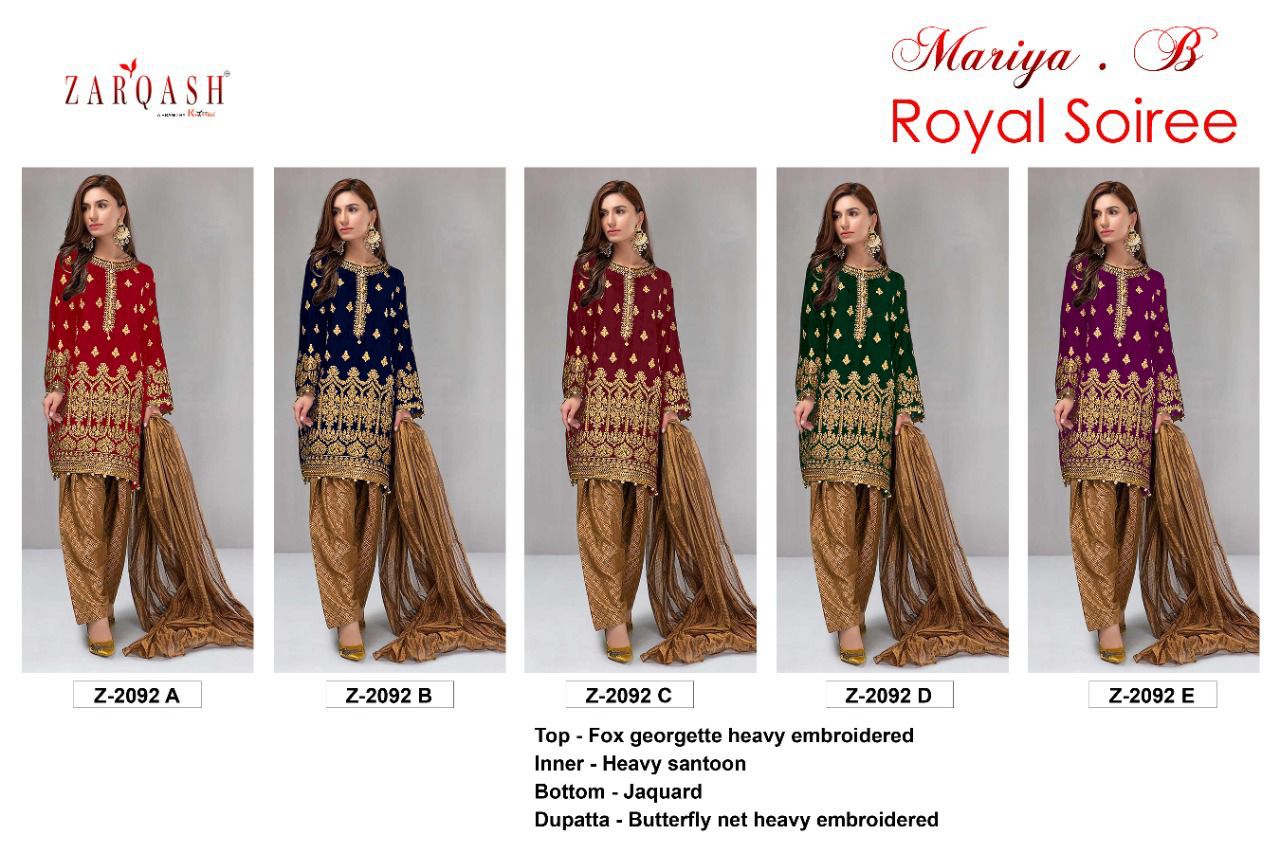 Zarqash Mariya .B Royal Soiree Z-2092 Colors 