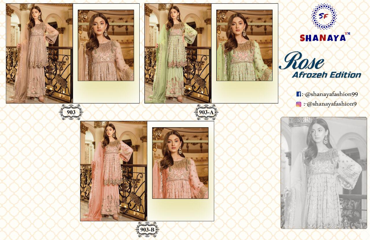 Shanaya Fashion Rose Alrozeh Edition 903 Colors