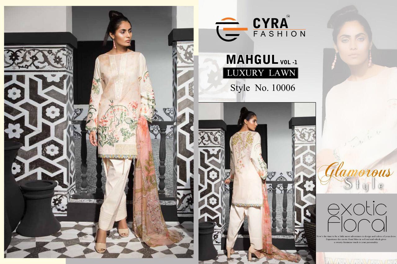 Cyra Fashion Mehgul Luxury Lawn 10006