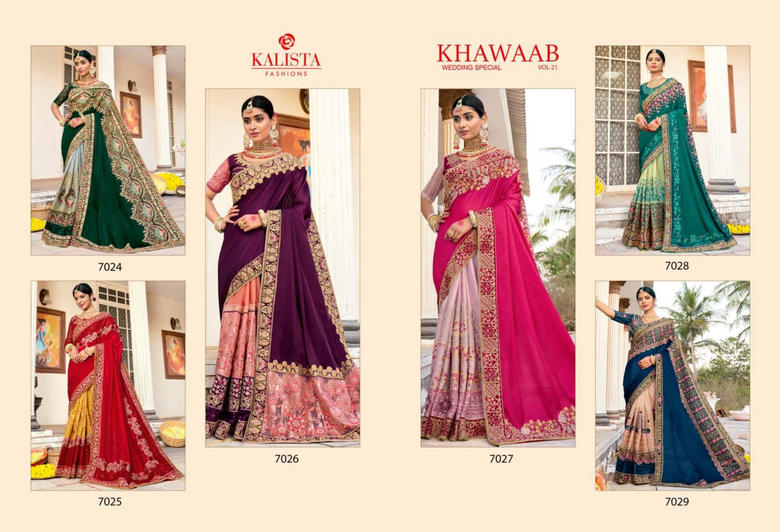 Kalista Fashion Khawaab 7024-7029
