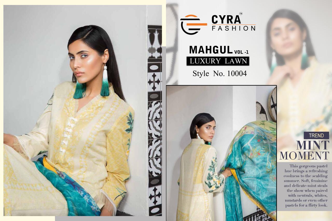 Cyra Fashion Mehgul Luxury Lawn 10004