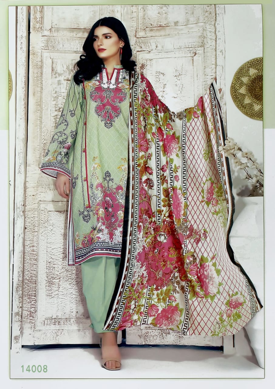 Apana Cotton Suit Aaliya Karachi Cotton 14008