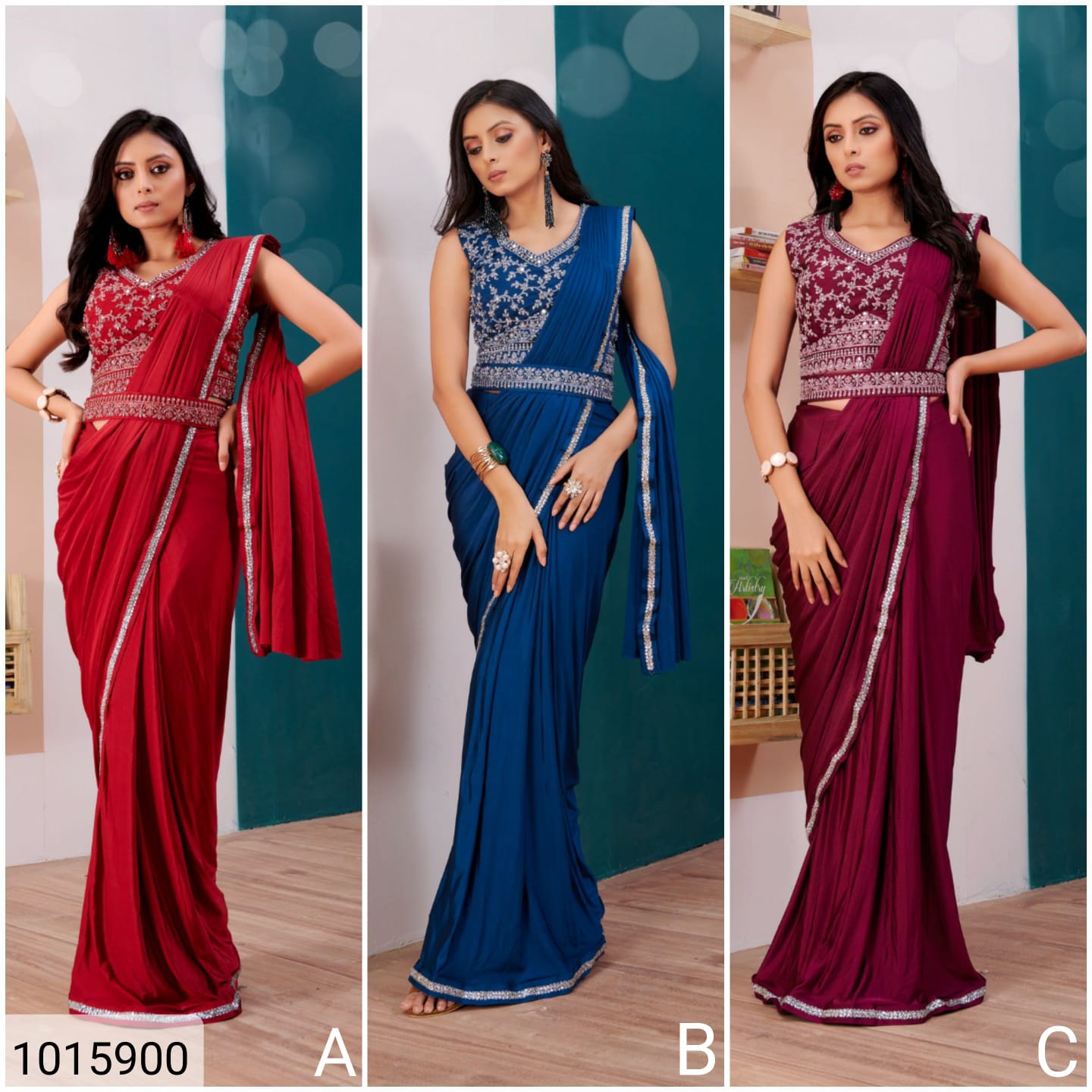 Aamoha Trendz Ready To Wear Designer Saree 1015900 Colors 